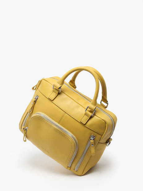 Cross Body Tas Baby Macy Leder Nat et nin Geel vintage BABYMACY ander zicht 2